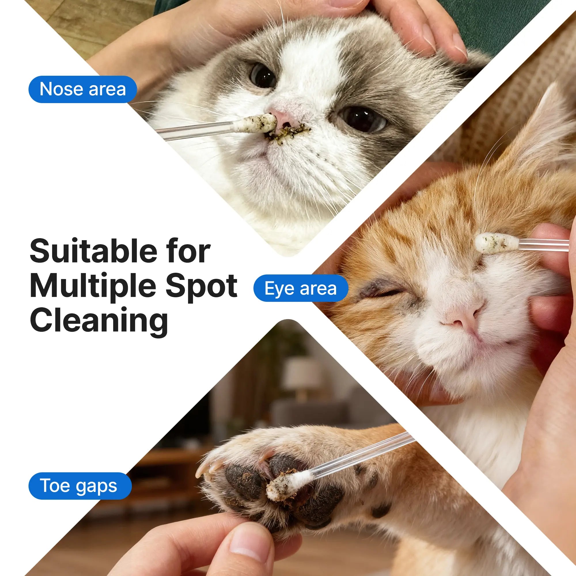 Pawfirst 100 Pack Disposable Pet Ear Cleaner Swabs, Break-To-Release Earwax & Odor Remover with Aloe, Witch Hazel & Chamomile for Dogs & Cats