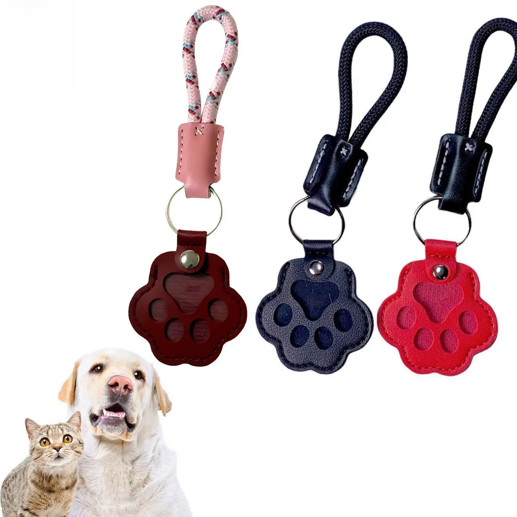 Pet Fur Memory Charm Leather Keychain Keepsake for Dogs