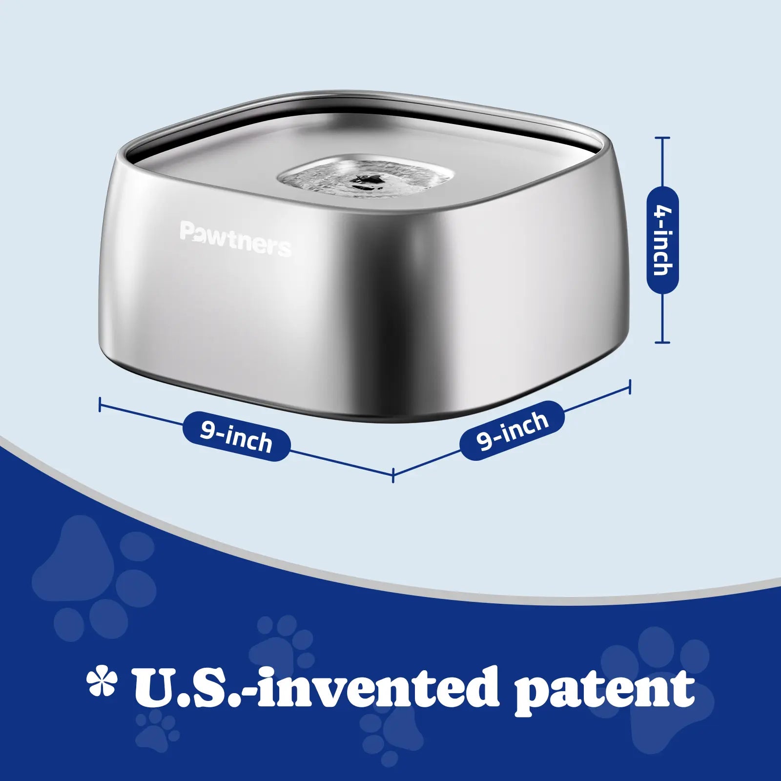 Pawtners Dog Water Bowl for Small Medium Large Dogs