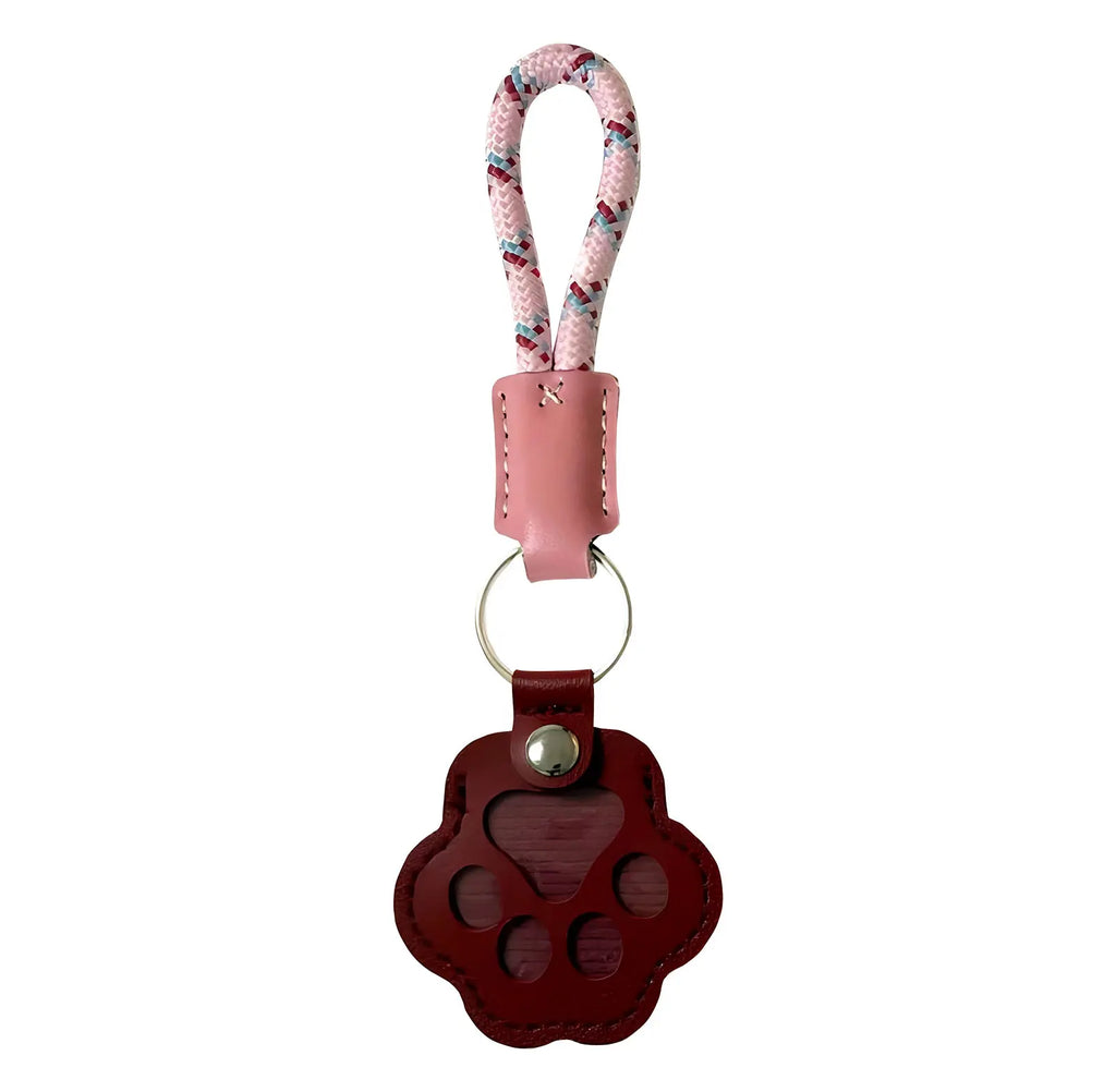 Pet Fur Memory Charm Leather Keychain Keepsake for Dogs