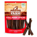 Natural Farm 4 Inch Bully Coated Gourmet Collagen Sticks-premium beef